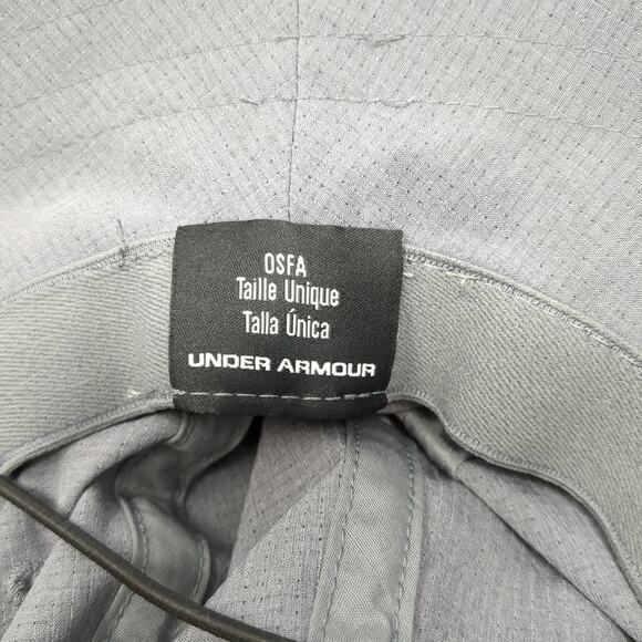 Anoka Lacrosse Bucket Hat Gray OS Adjustable Drawstring Embroidered Under Armour - Picture 10 of 10